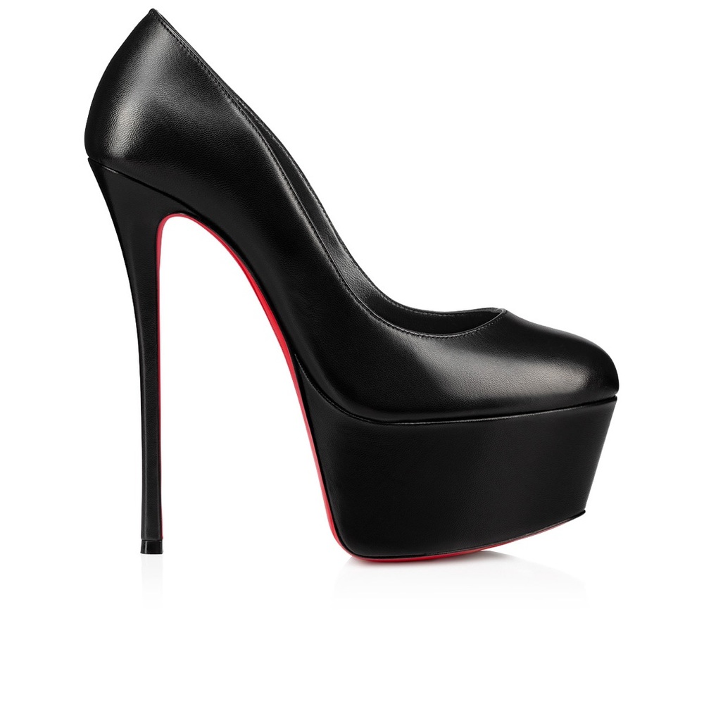 CHRISTIAN LOUBOUTIN DAFFODIL PLATFORM HEELS BLACK